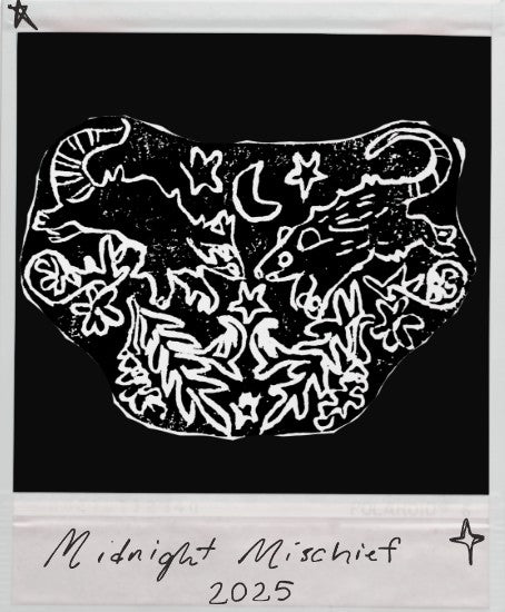 Midnight Mischief Hand-Made Print